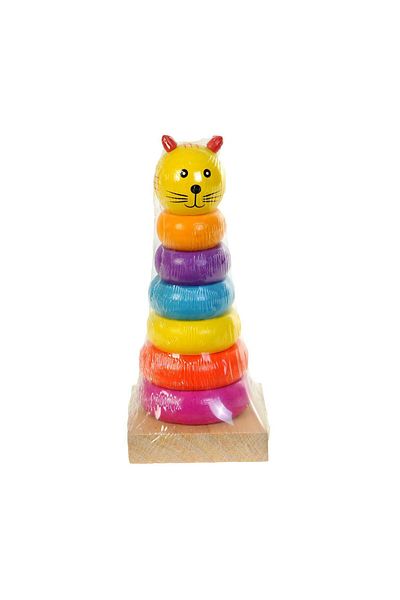 hak-iş oyuncak Colorful Frog Ring Dizmece with Wooden Box