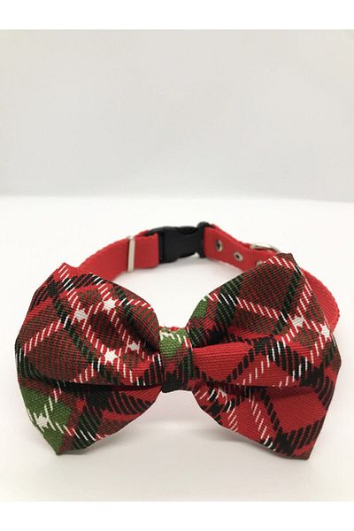 Patipatron Red New Year's Dog Collar with Bow Tie New Year Special Series (BIG IRK)