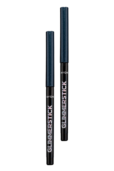 AVON Glimmersticks Pırıltılı Asansörlü Suya Dayanıklı Göz Kalemi Black Ice İkili Set