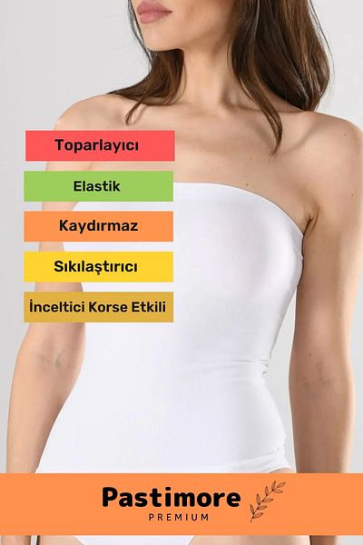 Pastimore Special Production Straples Long White Knitted Seamless Non-Pad Seamless Soft Basic Women's Tank Top