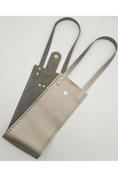 angel çanta aksesuar Αξεσουάρ Angel Bag Αξεσουάρ από συνθετικό δέρμα Μοντέλο κουβά Φωτεινό γκρι Χρώμα Τσάντα Δερμάτινο Σετ Ανοιχτόχρωμο Μεταλλικό