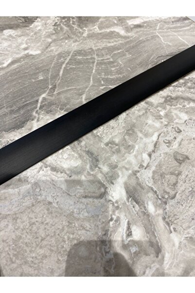 PashaDekor Alüminyum Siyah Kapı Eşik Profili Parke Kapı Altı Çıtası Yapışkanlı 90 cm