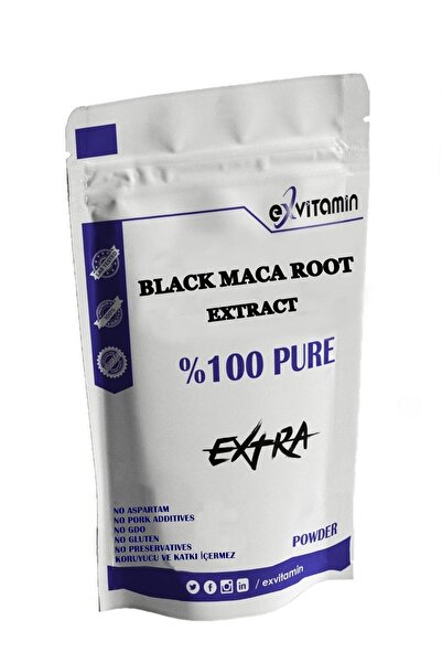 exvitamin Black Maca Toz Maka Root Extract Pure 100 gr
