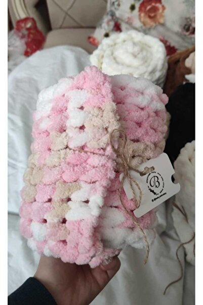BODUR EMBROIDERY Scarf Puffy 100% Hand Knitted 200 * 22 Cm. COLOR 6046