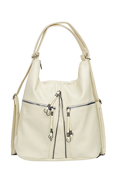 Favori Çanta Kadın Siyah Kaliteli Deri Hem Kol Hem Omuz Hem Sırt Olarak Kulla...