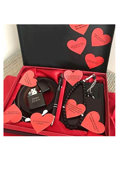 Sionar Erkek Sevgiliye Doğum Günü Hediyesi Cüzdan Kemer Çakmak Tesbih Seti
