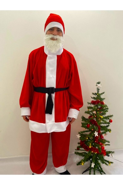 Kara Kedi Kostüm Evi Yetişkin Noel Baba Kostümü