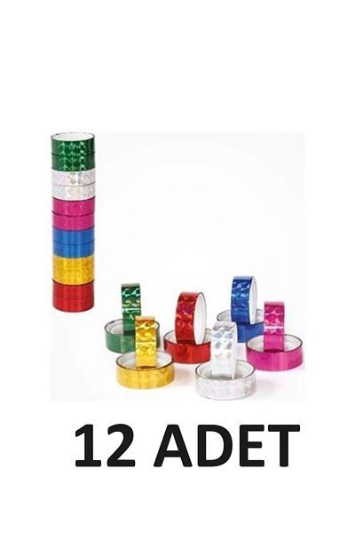 tüftürük Marla Colorful Metallic Tape 6 Colors 12 Pieces