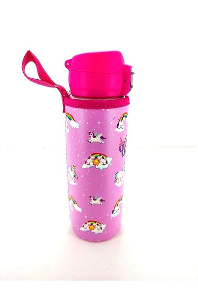 Tohana Glass Flask with Leather Cover - 500 ml Lilac