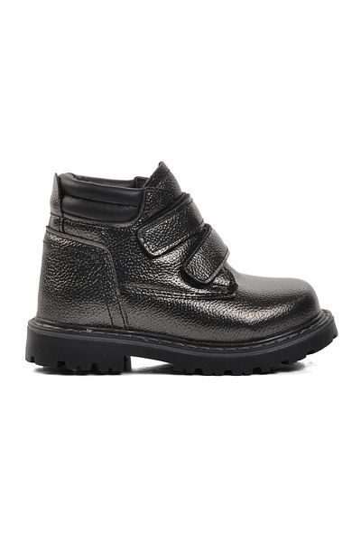AYAKMOD Ctaye-B Platinum-Black Baby Boots with Fleece Inside
