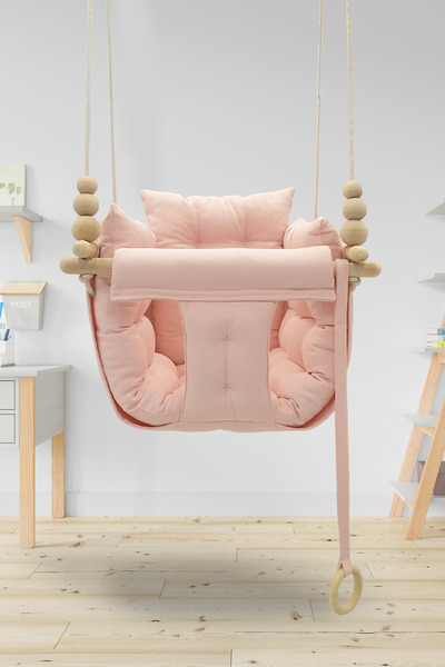 Sallansana Toz Pembe Puffy Swing Bebek Salıncak