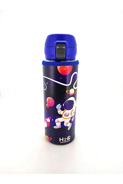 Tohana Glass Flask with Leather Cover - 500 ml-H2O87152 Dark Blue
