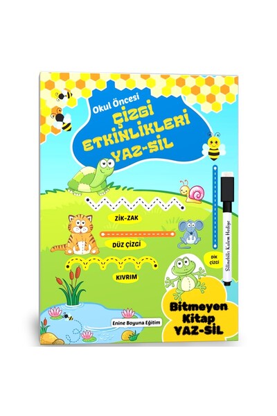 Enine Boyuna Eğitim كتاب أنشطة خط ما قبل المدرسة SUMMER-WIPES