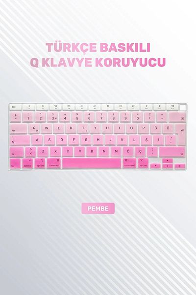 TEKNETSTORE MacBook Air 2020 13 Inc M1 A2337 / A2179 Compatible Turkish Q Keyboard Slim Turkish Keyboard Protective Case
