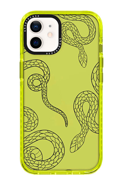 shoptocase Iphone 11 Uyumlu Sarı Impact Snakes Tasarımlı Telefon Kılıfı