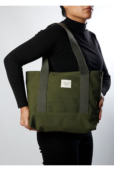 VAGO COLLECTION Eco Canvas Crossbody Tote Bag