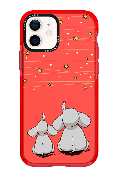 shoptocase Iphone 11 Uyumlu Kırmızı Impact Yıldızlı Filler Tasarımlı Telefon ...
