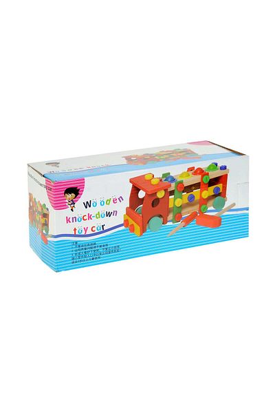 hak-iş oyuncak Colorful Plug-in Truck with Wooden Box
