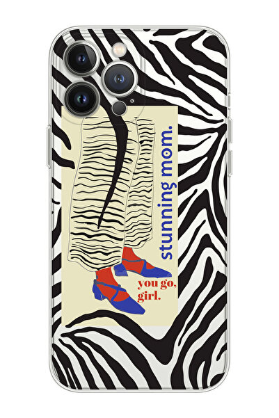 shoptocase Iphone 15 Pro Max Uyumlu Stunning Mom Tasarımlı Premium Şeffaf Tel...