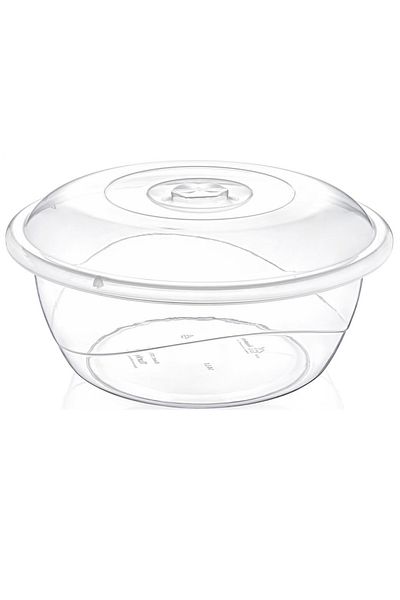 RNL04 10 Liter Transparent Dough Basin with Lid - 2191