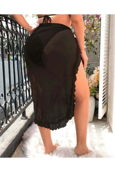 nuriçgiyim Ruffled tulle pareo skirt