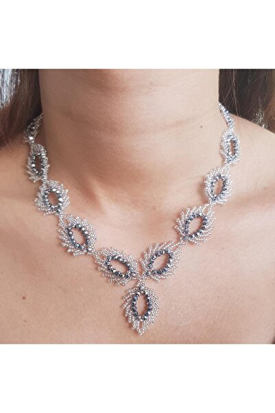 Handmade By HLY Handmade Silver Bijouterie Set (Necklace&Bracelet&Earrings)