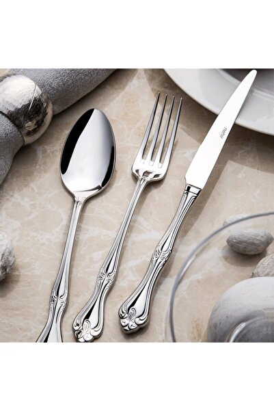 Nehir Lalezar Sade 89 Parça Çatal & Bıçak & Kaşık Seti
