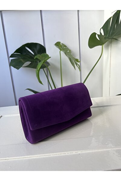 Busrabags Mor Nubuk Kadın Gece Abiye Çanta