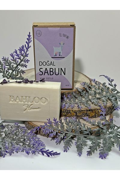 Bahloo Home صابون اليد والجسم بحليب الماعز الطبيعي المصنوع يدويًا (100 جرام)