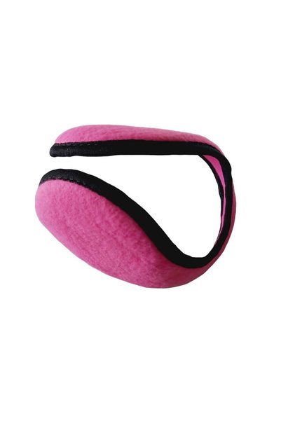 Hobisy Pink Fleece Neck Type Unisex Ear Beanie - Feel the Warmth of Winter