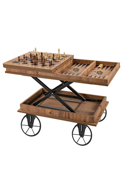 MUTLU ALIŞVERİŞ MERKEZİ Akıllı Sehpa Kademeli Sihirli Sehpa Fonksiyonel Orta Sehpa Açılabilr Sehpa tekerlekli Tavlalı 60*100