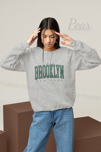 Pear Wear Γυναικείο φούτερ με 3 νήματα με στάμπα Brooklyn