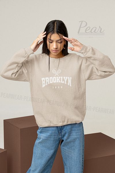 Pear Wear Γυναικείο φούτερ με 3 νήματα με στάμπα Brooklyn