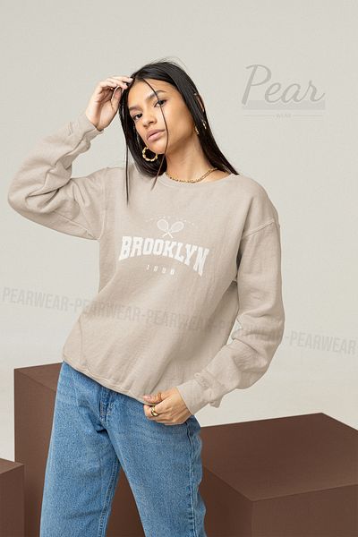 Pear Wear Γυναικείο φούτερ με 3 νήματα με στάμπα Brooklyn