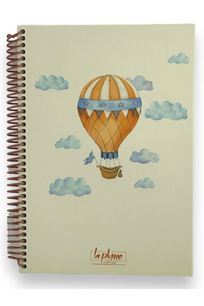 Keskin SHARP COLOR HARD COVER SPIRALLY LA PLUME BALLONS 17 * 24 CM 60 GRPAPER 80 YPCHECKED LIGHT PAPER