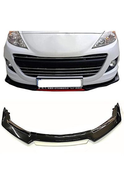 MKG Otomotiv Peugeot 307 Uyumlu  Beyaz Renkli Şeritli Dilli Ön Lip 4 Prç Parl...