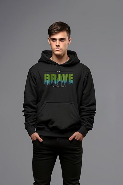 ADA BEBEK ÇOCUK Мъжки суитшърт с качулка Brave In Your Life