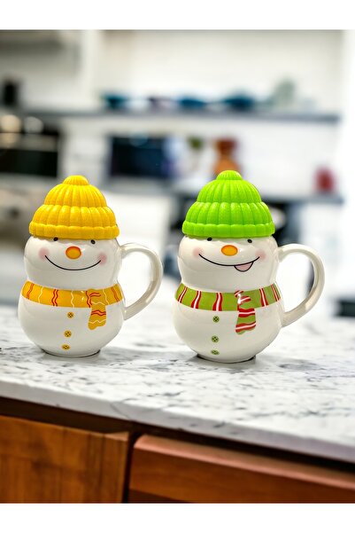 nesever store كوب رأس السنة، واحدة لي، وواحدة له، قطعتين مع شكل رجل الثلج