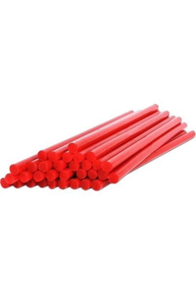 REMSAN YAPIMARKET SICAK MUM SİLİKON ÇUBUK KALIN KIRMIZI RENKLİ 11MMX30CM 1 KG