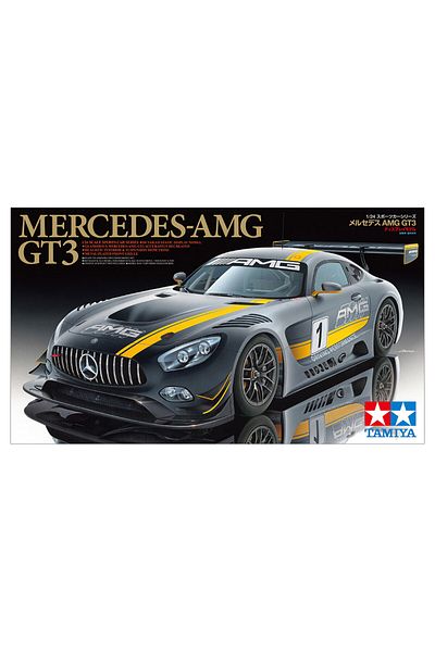 TAMIYA 1/24 Mercedes AMG GT3 Plastic Car Model Kit, Disassembled Hobby Set