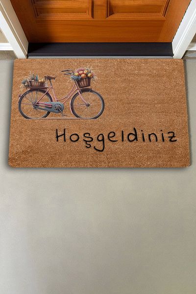 Valerine Life Fruit Baskets and Bicycle Welcome Door Mat 45x70cm