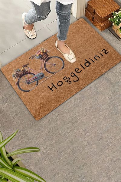 Valerine Life Fruit Baskets and Bicycle Welcome Door Mat 45x70cm