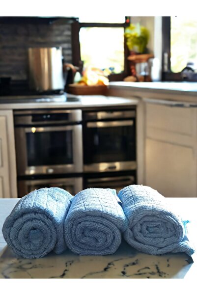 Technow Misclean Mikrofiber Mutfak Temizlik Bezi 40*40 cm Mavi (3 Adet)