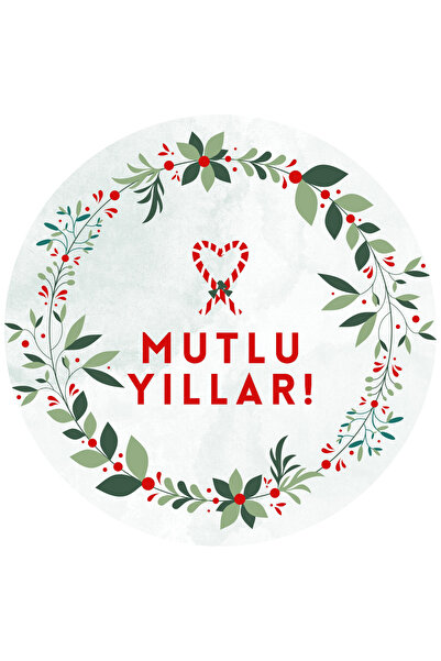 Pera Set de autocolante cu tema La mulți ani de Anul Nou - 72 bucăți 4,5 cm