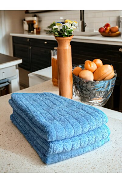 Technow Misclean Mikrofiber Mutfak Temizlik Bezi 40*40 cm Mavi (3 Adet)