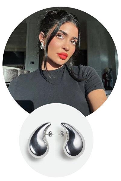 CAŞ DEKORASYON Drop Steel Earrings (Pair)