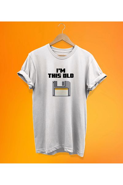 remonz Retro I'm This Old Printed White, 100% Cotton, Oversize, Plus Size T-Shirt
