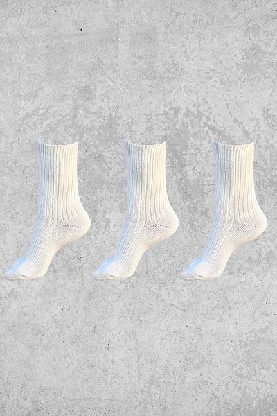 ITSOCKS Ribbed Cotton Thick Medium Size 3-Piece Socks