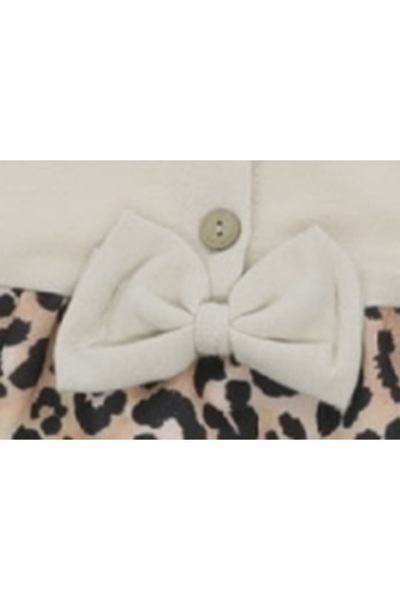 EFLİNS Kız Çocuk Elbise Leopar Desenli Ilkbahar