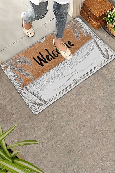 Valerine Life Welcome Door Mat with Sea and Palm View 45x70cm